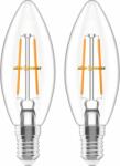 AlzaPower LED 6-55W, E14, 2700K, Filament, szett, 2db (APW-LBC14-62700FC2)