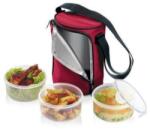 Tescoma FRESHBOX ételhordó, három dobozzal, 1, 5 l, bordeaux 892211.00 (892211.00) - alza