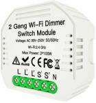 MOES Hidden wifi smart Dimmer switch 2gang (MS-105b)
