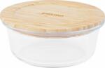 Siguro Glass Seal Bamboo élelmiszertároló edény 0, 6 l, 6, 5 x 15 x 15 cm (SGR-FO-G306BB)