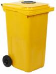  No brand Műanyag kültéri konténerek szelektív hulladékgyűjtésre nyílással, űrtartalom 240 l, sárga