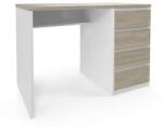  No brand Irodai asztal Viva jobb oldali fiókokkal, 110 x 76 x 60 cm, oyster tölgy/fehér