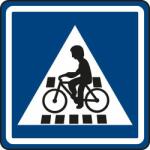  No brand Kerékpáros átkelőhely (IP7) közlekedési tábla