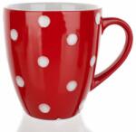 BANQUET Kerámia bögre készlet 400 ml, piros, pöttyökkel, 6 db (A00445)