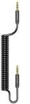USAMS Кабел Usams Spring Audio Cable 1.2м, черен (SJ256YP01)