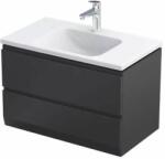 Oristo Brylant Uni dulap 79.6x45.5x50 cm sub chiuveta pe perete negru OR36-SD2S-80-8-V3 (OR36SD2S808V3)