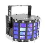 Beamz LED BUTTERFLY 3X3W RGB + 14XSMD STROBE, mod de control cu ajutorul muzicii sau modul automatic (8715693292480) (8715693292480)