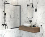 Deante Alpinia falon kívüli zuhanyrendszer kádtöltő csapteleppel, matt fekete NAC_N1AM (NAC_N1AM)