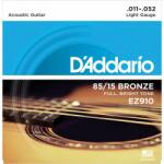 D'Addario EZ910 corzi de chitară acustică, 85/15 bronz, 11-52 (EZ910)