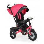 BYOX Tornado szülőkormányos tricikli pumpás gumi kerékkel , Pink