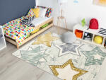  STAR zöld-krémszínű csillag mintás szőnyeg Méret: 120x170 cm (DW85973/1B)