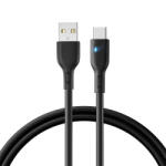 JOYROOM USB-A - USB-C LED Kábel - 2m 3A - Fekete (S-UC027A13B2)
