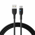 JOYROOM USB-A - micro USB LED Kábel - 2m 2.4A - Fekete (S-UM018A13)