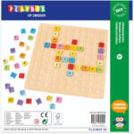 Playbox PlayBox: ABC színes fa oktató játék 25x25cm (2472174)