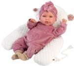 Llorens Llorens: Mimi Llorana 42cm-es baba hanggal, macis kezeslábasban párnával (74118) - jatekshop
