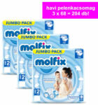 Molfix Havi pelenkacsomag Jumbo (2-es) 3 - 6 kg (204 db/cs) - diaper