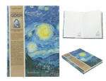Hanipol Vonalas notesz kemény fedeles, 13, 2x18, 3cm, 80 oldalas, Van Gogh: Csillagos éj (021-5057)