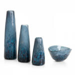  Logan Gránát kék váza üveg 11x11x31 cm
