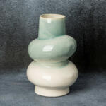  Liana kerámia váza Krémszín/menta 21x20x31 cm