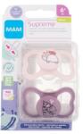 MAM Supreme Silicone Pacifier 6m+ Pink & Violet suzete 2 buc pentru copii