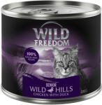 Wild Freedom 6x200g Wild Freedom Senior Wild Hills kacsa & csirke nedves macskatáp 5+1 ingyen akcióban