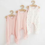  NEW BABY Classic II lány 3 részes baba pizsama rózsaszín - 74 (6-9m)