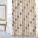  Fürdőszoba függönyök - 180x200 cm - Kerek barna