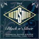 Rotosound CL4 Coarde pentru chitară clasică, nailon negru/argint, tensiune standard (CL4)