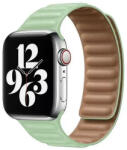 Apple Watch 1-6, SE, SE (2022) (42 / 44 mm) / Watch 7-9 (45 mm), szilikon pótszíj, mágneses zár, bőrhatású, 3D minta, Phoner, zöld