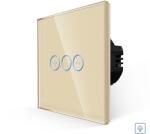 Luxion Egyszerű Fényerőszabályzós Dimmer Érintőkapcsoló Üvegkerettel - szin arany
