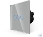 Luxion Egyszerű Fényerőszabályzós Dimmer Érintőkapcsoló Üvegkerettel - szin szurke