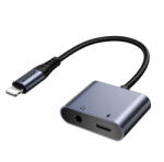 JOYROOM Lightning - Lightning + 3.5mm Mini Jack DAC Adapter - Fekete (SY-L01)