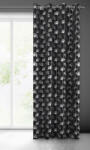  Clara sötétítő függöny Fekete/ezüst 135x250 cm