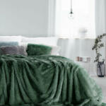  Tiffany szőrme hatású takaró Sötétzöld 200x220 cm