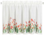  Stella vitrázs tulipános függöny Fehér/többszínű 60x150 cm