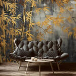 Wallvision Szürke alapon arany bambusz mintás fotótapéta