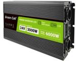 Green Cell Инвертор green cell, 24/220v, dc/ac, 3000w/6000w, invgcp3000lcd lcd Чиста синусоида (gc-inv-24v-3000w-p3000lcd) - megamag
