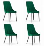 ARTOOL Set 4 scaune bucatarie/living, Artool, Imola, catifea, metal, verde, 48.5x61x93.5 cm (3458_1S)