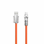 Dudao USB - USB-C Elforgatható Kábel - 1m 120W - Narancs (L24AC)