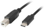 Lanberg USB-C (M) - USB-B (M) 2.0 kábel 1, 8m, fekete (CA-USBA-14CC-0018-BK)
