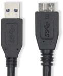Nedis CCGL61500BK10 USB-A apa - Micro USB-B apa 3.0 Adat és töltő kábel - Fekete (CCGL61500BK10) (CCGL61500BK10)