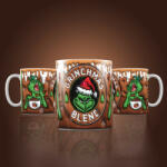 Deconline Customs Grincs mintás karácsonyi bögre 3D pufi hatású "Grinchmas blend (DO129125)