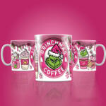 Deconline Customs Grincs mintás karácsonyi bögre 3D pufi hatású "Grinchmas coffee (DO129124)