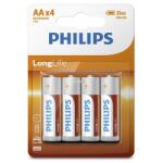 Philips 1.5V AA Ceruza elem LongLife 4db (R6L4B/10) (R6L4B/10) (R6L4B/10)