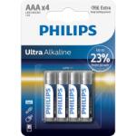 Philips Alkáli 1.5V AAA Ceruza elem ExtremeLife+Ultra 4db (LR03E4B/10) (LR03E4B/10) (LR03E4B/10)