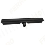 FERRO Super Slim Pro - rozsdamentes zuhanyfolyóka polírozott ráccsal, 80cm-es / 800 mm-es, matt fekete színű kivitel, OLSP1-80-BL