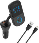 LDNIO Bluetooth C705Q 2USB, USB-C Transmiter FM + Lightning KÁBEL