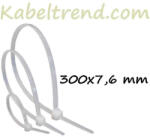Kábel-Trend Oldható 300x7, 6mm Natúr Kábelkötegelő-Gyorskötöző