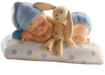 Dekora Figurină tort - bebeluș adormit albastru