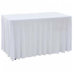 vidaXL 2 darab fehér sztreccs asztalszoknya 120 x 60, 5 x 74 cm (133584)